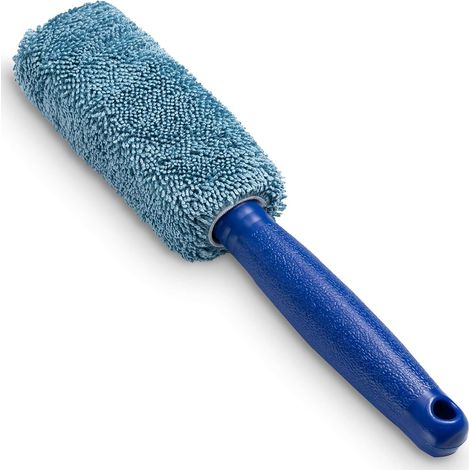 Brosse de nettoyage de jantes et roues en microfibre – Métal – Anti-rayures – Idéale pour le nettoyage de voiture