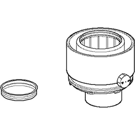 DAIKIN Adaptador de prueba reductor de doble pared, DN 60/100 a DN 80/125, EKHY090717