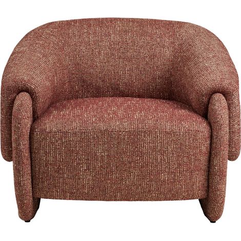 Fauteuil lounge en tissu chiné - Bordeaux chiné - Hamiltony (1/5)