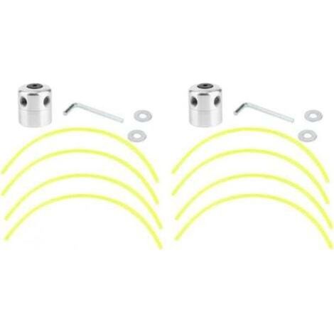 set di testine universali in alluminio per decespugliatore con doppia bobina di filo in nylon, accessori per decespugliatore