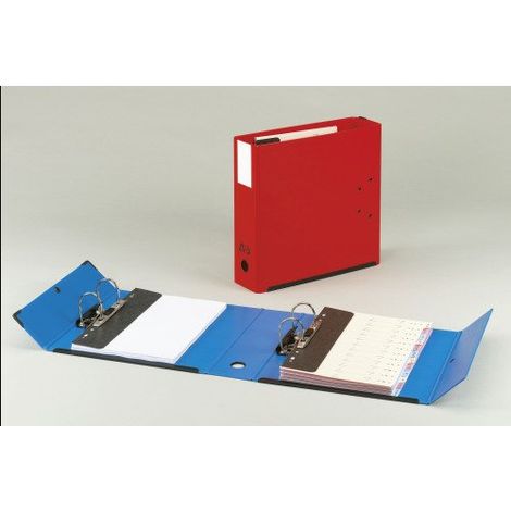 Classeur à levier cartonné double mécanisme Arianex A4 maxi - Dos 9 cm couleur rouge (1/2)