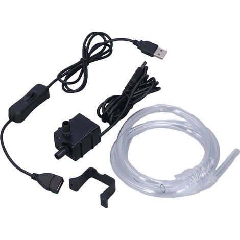 Kit connecteur femelle DC5521 pour pompe submersible basse pression 5V 1W avec câble USB