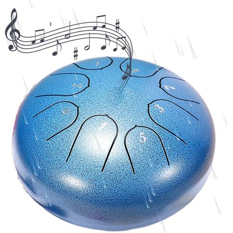 Tambour de pluie pour jardin, imperméable, tambour Ch-akra 6 pouces 12 notes, instrument de percussion extérieur, jeu de pluie pour terrasse, tambour météo résistant aux intempéries, décoration sonore (1/4)