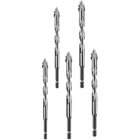 Lot de 5 forets excentriques de précision pour carreaux de verre, pour créer des trous dans divers matériaux (1/5)