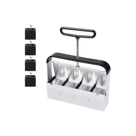 Presse à mottes manuelle pour semis – Moule à blocs de terre pour jardin – Outil de germination écologique (1/2)