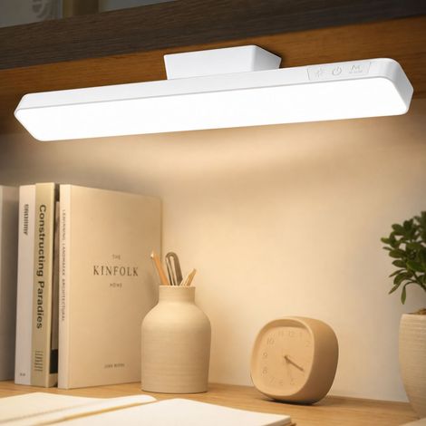 Lampada LED magnetica ricaricabile da 30 cm, illuminazione soffusa e senza sfarfallio, 3 temperature di colore, regolabile, ideale per ufficio e camera da letto. (1/4)