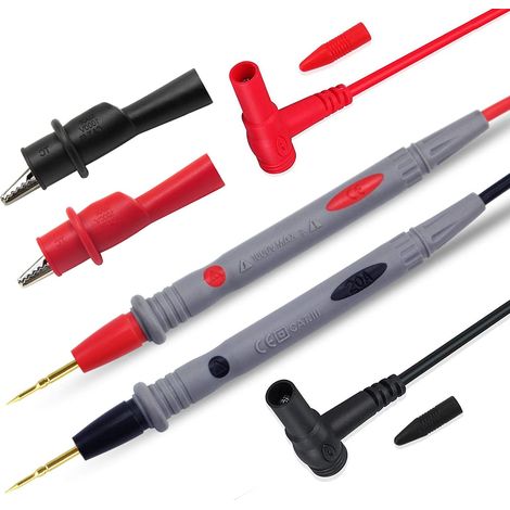 1000 V, 20 A, ultrascharfes Multimeter, Nadelspitze, 35 Zoll/90 cm, vergoldete Prüfspitze (1/4)