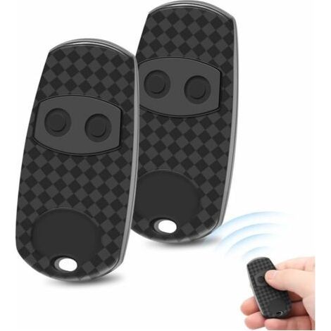 Nero, confezione da 2 telecomandi per cancelli compatibili con i migliori telecomandi per cancelli e porte da garage 432EV, 432EE, 432NA, 433.92 MHz. (1/5)
