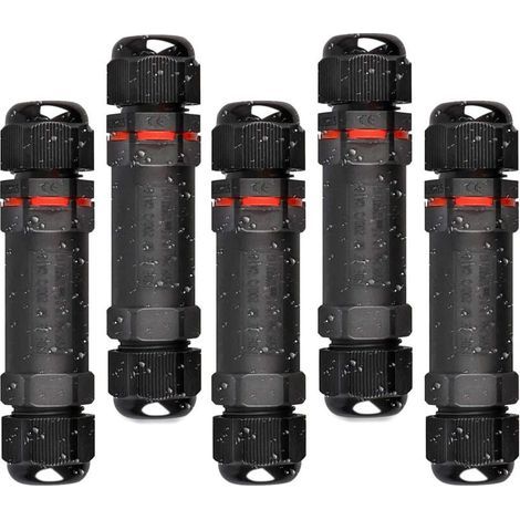 5-teilige wasserdichte Anschlussdose – IP68-Steckverbinder für Kabel Ø 1 mm–13 mm – Nennstrom 24 A, Spannung 450 V (1/5)