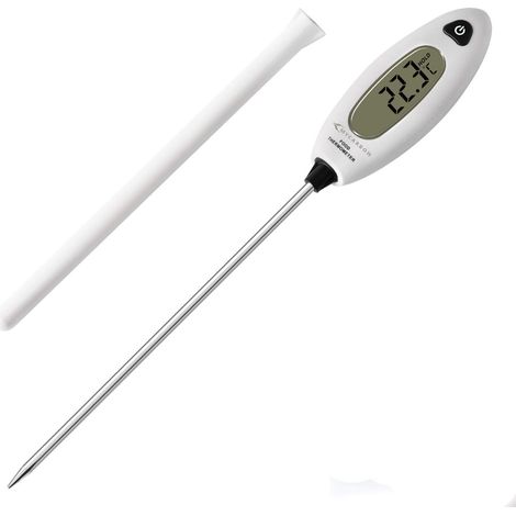 BEBUSINGOTO Termómetro de cocina, regalo para hombres y mujeres, Navidad, útil termómetro digital de cocina, sonda de lectura instantánea para alimentos, boloñesa, azúcar, agua y chocolate (1 paquete) (1/5)