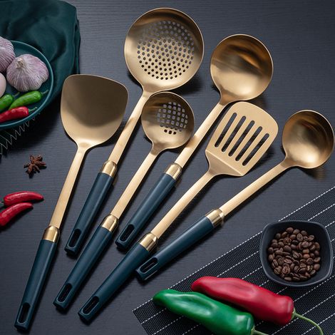 Spatula Wok - Acier Inoxydable - Poignée Bois Résistant à la Chaleur - Pour Cuisinière, Wok, Poêle - 1 Pièce (1/5)