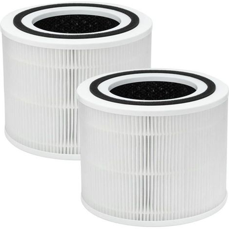 Lot de 2 filtres de rechange pour purificateur d'air LEVOIT Core 300/ Core 300S/P350, filtration à 3 niveaux, filtre de rechange (1/5)
