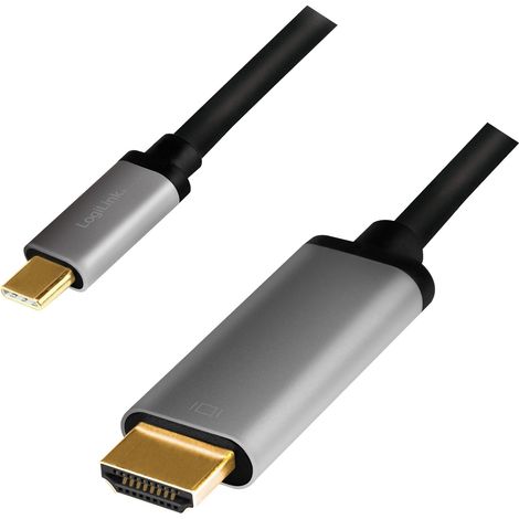 LOGILINK USB3.2 Kabel CUA0101 USB-C/HDMI, Alu, 4k, 1,8 m (1/3)