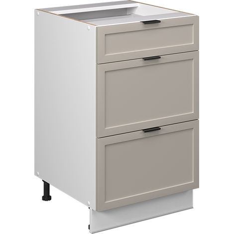 Küchenschränke Fame-Line, GrauBeige, 50 cm ohne Arbeitsplatte, Vicco