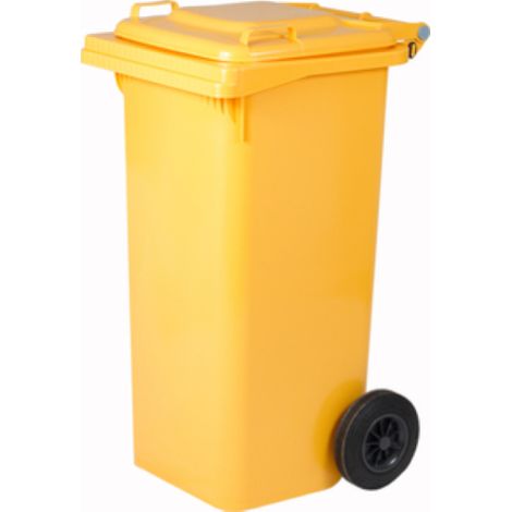 PATTUMIERA 120 L C/RUOTE GIALLO MP