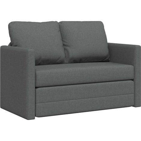 Folding Sofa Bed Dark Grey 112 x 60 x 55 cm Fabric vidaXL