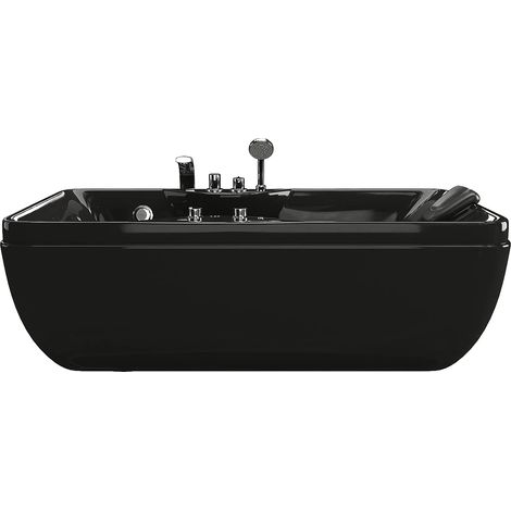 Vasca da bagno balneoterapia 1 posto 140 litri 150 x 75 x 54,5 cm Nero - Angolo a sinistra - GAVINO (1/5)