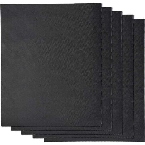 Tapis de cuisson barbecue x5 Set de 5 Tapis de grillade XL 50x40 cm anti-adhérent réutilisable Feuilles pour Four gaz électrique bbq charbon bois micro-ondes en silicone (1/5)