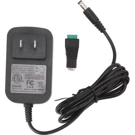 Adaptateur universel AC 100V-240V vers DC 12V 2A pour bande LED, moniteur, TV, prise américaine, bloc d'alimentation (1/5)