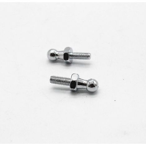 Rotule M6 filetée argentée pour rotule de vérin pneumatique de capot 10 mm (2 pièces) (1/5)