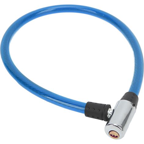 Câble de sécurité renforcé en acier pour vélo et moto, portable et polyvalent, facile à verrouiller - Bleu (1/5)