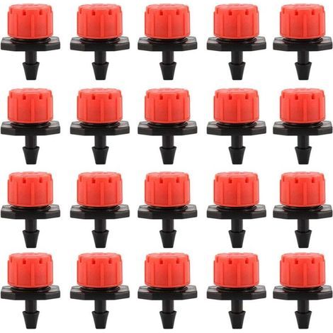 100pcs Drippers, Irrigation Drippers, Garden Emitter Sprinkler Nozzles, 360° Adjustable Automatic Drip Irrigation for Plant Greenhouse Lawn DIY (1/4)