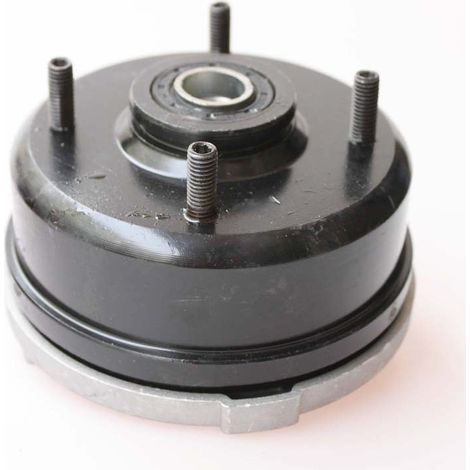 Complete drum brake system for front and rear axles including left and right brake drums, brake linings, springs, complete dashboard, motorcycle/scooter repair kit (1/4)