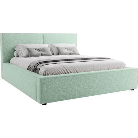 Lit TrendyNest 117, Coral 55, Double, 200x200, Tapisserie, Sommier à lattes, 220x223x98cm (1/5)