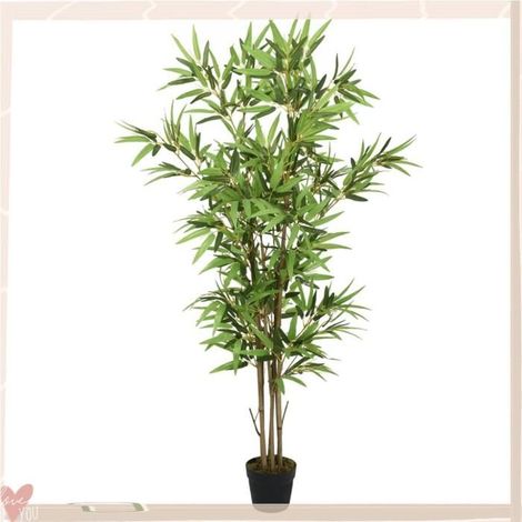 358969 Bambou artificiel 828 feuilles 150 cm vert (1/4)