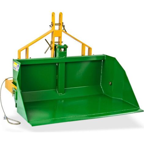 Dema – Godet arrière 3 points 1000 mm – Charge utile 400 kg – Capacité 0,25 m³ – Pour petits tracteurs Catégorie I