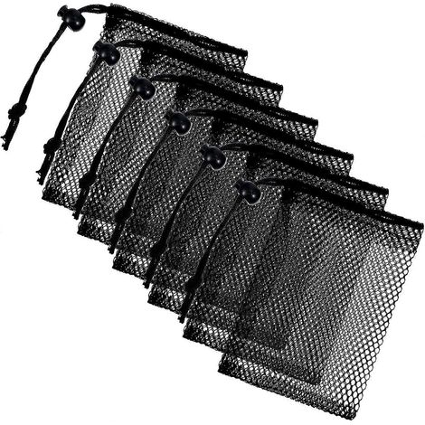 Mabor 6er-Pack kleine Netzbeutel (6 x 4 Zoll), Mini-Netzbeutel mit Kordelzug, tragbare Nylon-Aufbewahrungsbeutel, Reisebeutel (1/4)