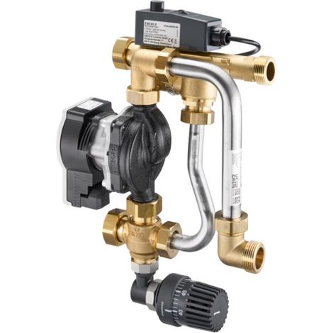 Poste de commande OV Regufloor HN24 DN 25, thermostat à vanne fixe.