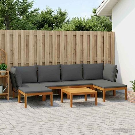 vidaXL 7 uds. Madera de Acacia Sólida y Cuerda Natural (1/5)