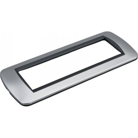 Placca Plastica Ovale MBL 7M Grigio Compatibile Bticino Living BLN88706