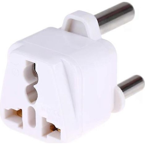 Adaptateur secteur universel portable compatible - Chargeur de voyage pour l'Afrique du Sud, blanc (1/5)