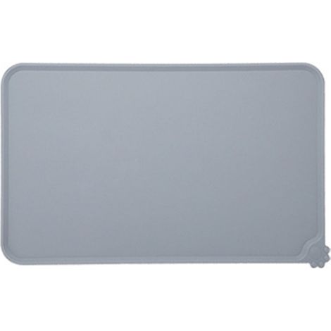 Tapis en silicone pour gamelle, petit format (48x30 cm), gris, 260 g. (1/5)