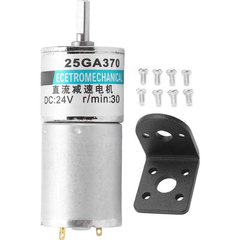 Micro moteur à engrenages cc basse vitesse CW CCW, support à aimant Permanent, contrôle sportif 24V XD25GA370(30rpm/min) (1/5)