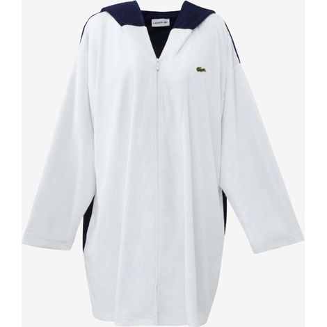 Lacoste-Bademantel mit Reißverschluss und Kapuze, WG-Logo (1/3)