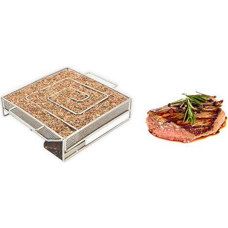 Générateur de fumée froide de 20 cm (8 pouces), fumage à chaud ou à froid sur tout barbecue et fumoir, idéal pour le saumon fumé, le fromage, le porc et plus encore, durée de fumage jusqu'à 4 à 7 heur (1/5)