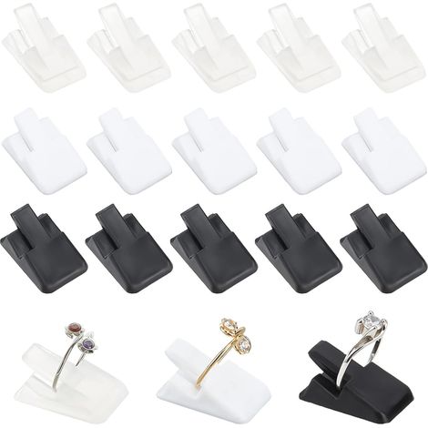 CCYKXA 36-piece Ring Display Stand, 3 Colors, Plastic Ring Holder, Jewelry Display Stand, Small Ring Holder for Jewelry Display, Show, Retail