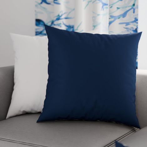 Lot de 2 Taies d'oreiller de Lit 50x30 cm, Housses de Coussin Unies Double Face Bleu Nuit Blanc, Taie Oreiller 100% Microfibre Hypoallergénique (1/3)