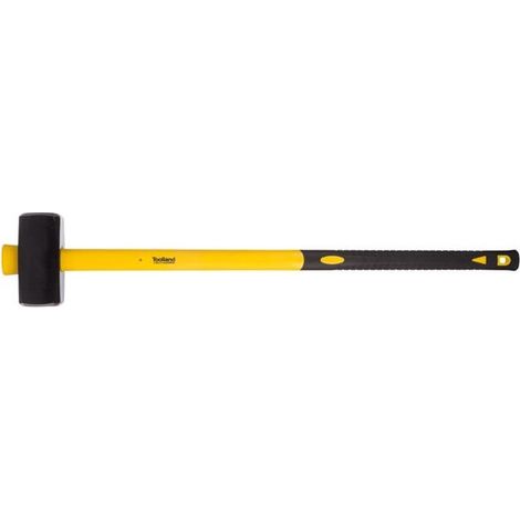 Toolland Marteau de démolition 4 kg avec tête en acier et manche en fibre de verre, idéal pour travaux de démolition et de rupture, frappes puissantes et prise sûre (1/3)