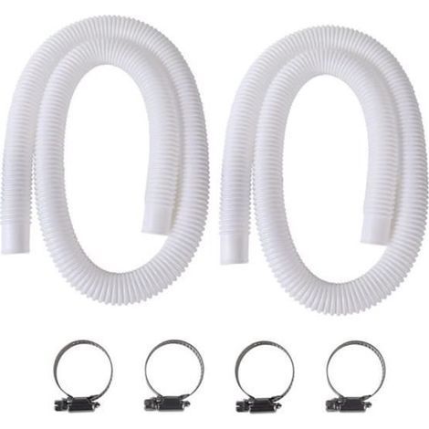 Intex Pool Hose - 2 Pieces 32mm - Transparent PVC - Durable and Lightweight (1/4)