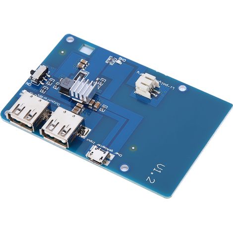 LiPo-USV-Akku-Erweiterungsplatine, unabhängige Feldstromversorgung, zwei USB-Ausgänge, kompatibel mit Raspberry Pi 3 (1/5)
