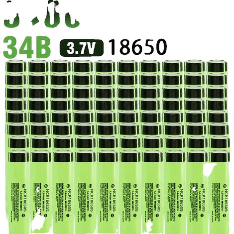 Batterie Lithium Ion Rechargeable, Capacité 3400mAh, Taux de Décharge 20A, 34B-80PCS (1/2)