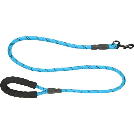 Runde, reflektierende Hundeleine aus strapazierfähigem Nylon, geeignet für mittelgroße und große Hunde (blau). (1/5)