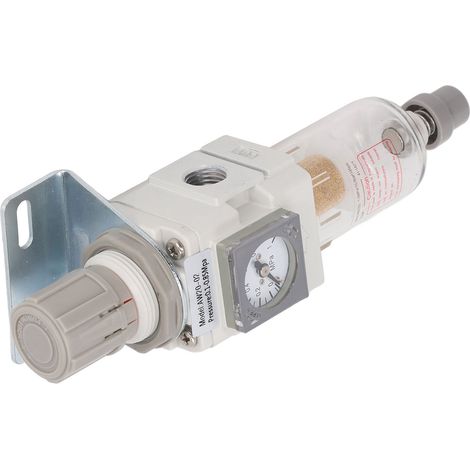 Régulateur de pression de filtre à air AW20-02 avec manomètre, collecteur d'eau, filtre pour compresseur d'outil pneumatique, filetage d'entrée/sortie G1/4 pouce (1/5)