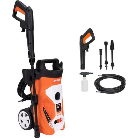 Nettoyeur haute pression électrique RURIS CleanPowerJet 1100 - 1400 W, 110 bar, 390 l/h, accessoires inclus (1/5)