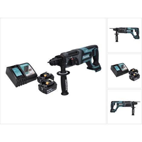 Makita DHR 241 RG Akku Bohrhammer 18 V 2,0 J SDS plus + 2x Akku 6,0 Ah + Ladegerät