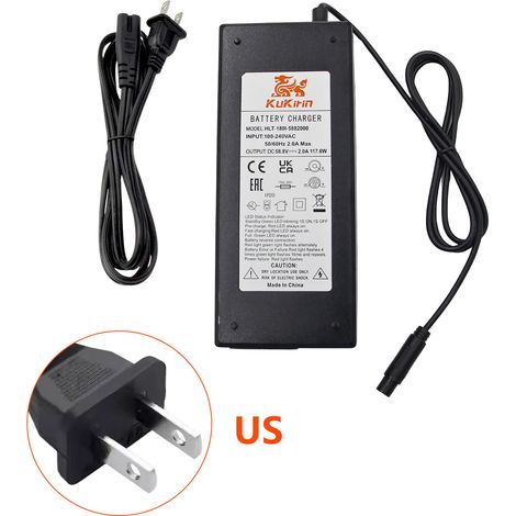 Adaptateur secteur pour chargeur Kukirin G3Pro/G2Master, tête étanche, accessoire pour trottinette - Norme américaine